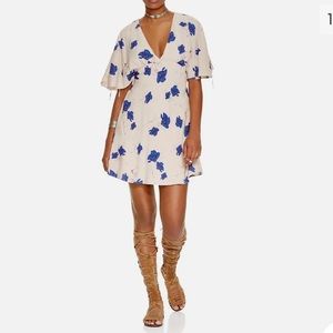 Free people Melanie batwing sleeve dress in pearl combo